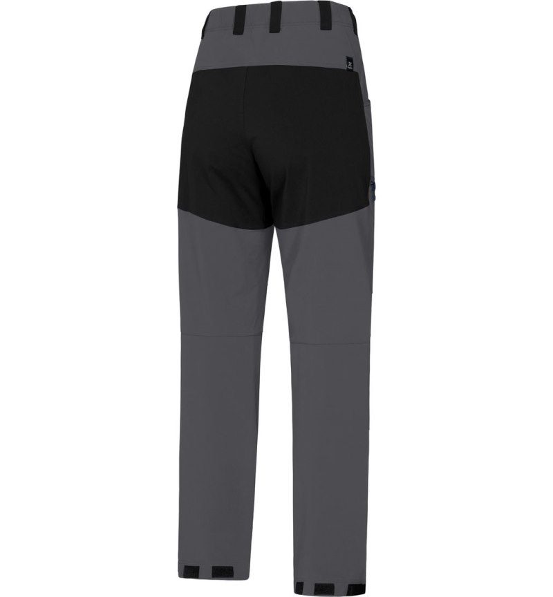 Women's Haglöfs Mid Relaxed Pant Hiking Trousers Magnetite / Black Canada | WB59-552