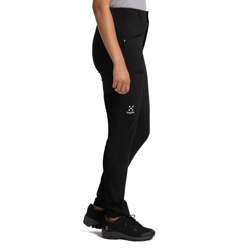 Women's Haglöfs Mid Slim Pant Hiking Trousers Black Canada | TY26-594