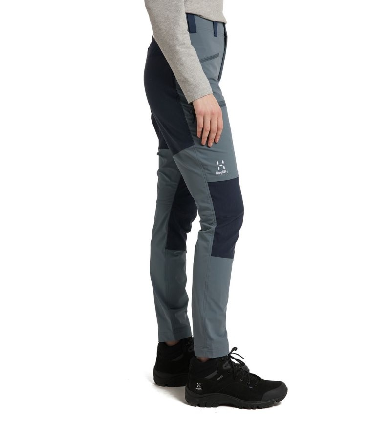 Women's Haglöfs Mid Slim Pant Hiking Trousers Blue / Blue Canada | YO12-042