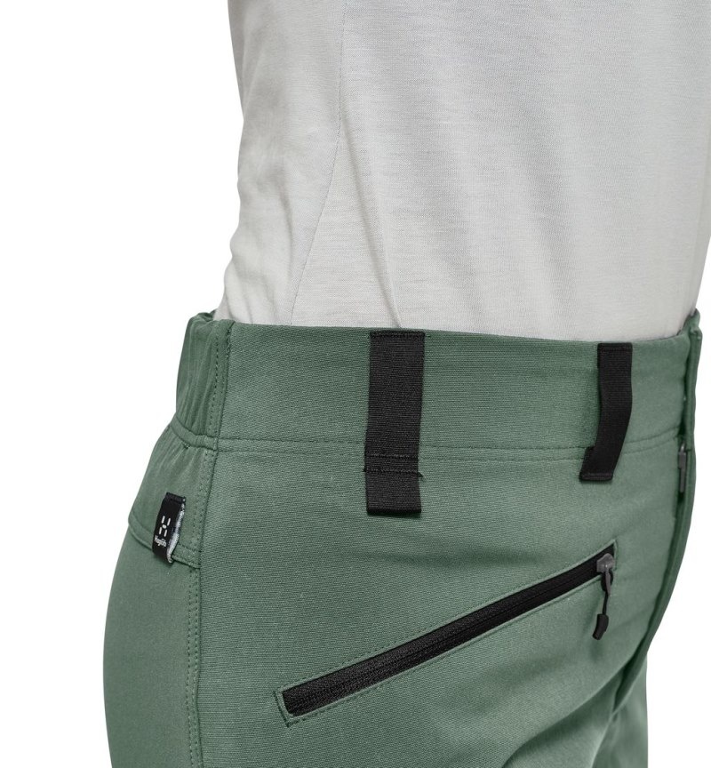 Women's Haglöfs Mid Slim Pant Hiking Trousers Green / Black Canada | CF82-489