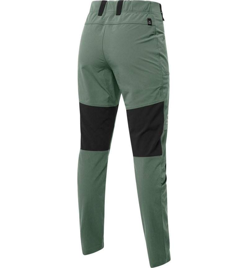 Women's Haglöfs Mid Slim Pant Hiking Trousers Green / Black Canada | CF82-489