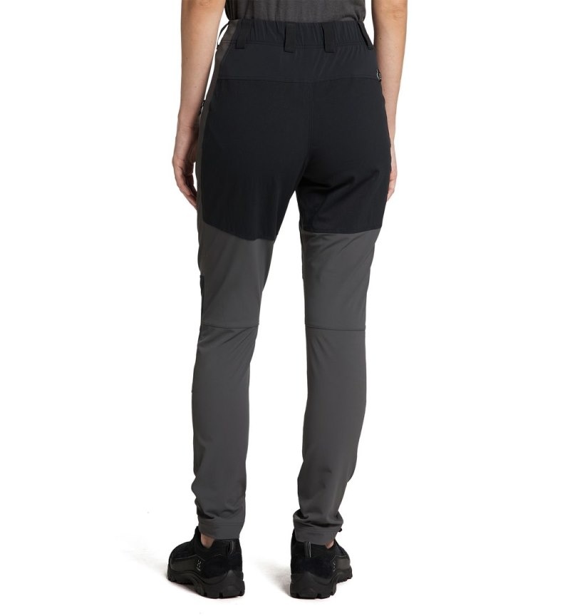 Women's Haglöfs Mid Slim Pant Hiking Trousers Magnetite / Black Canada | FS66-682