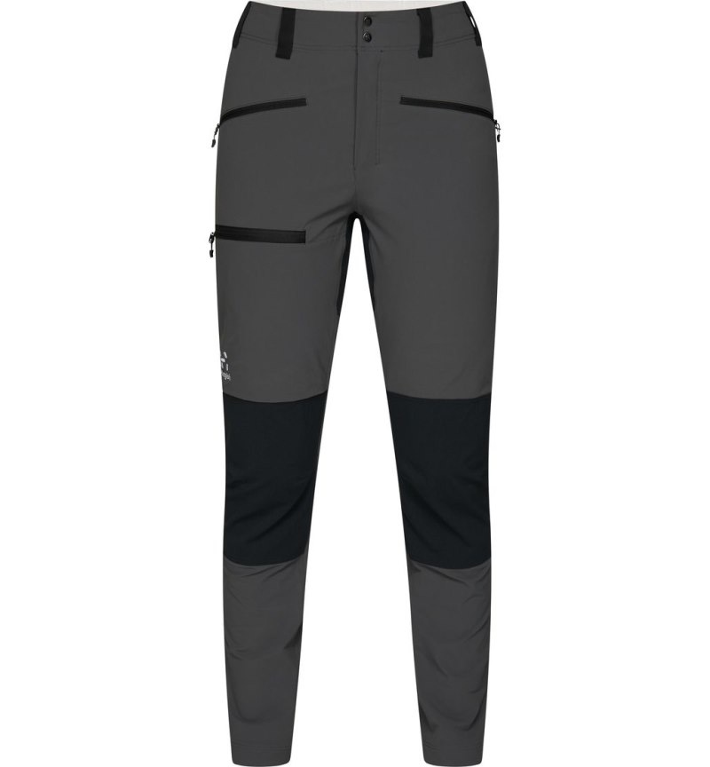 Women's Haglöfs Mid Slim Pant Hiking Trousers Magnetite / Black Canada | FS66-682