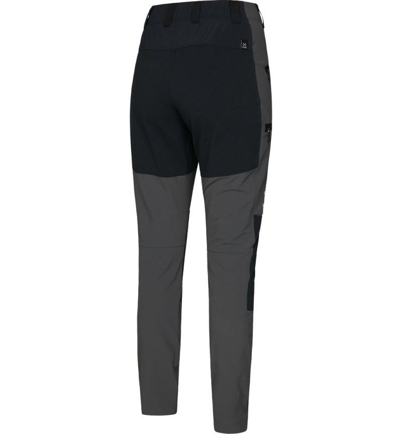 Women's Haglöfs Mid Slim Pant Hiking Trousers Magnetite / Black Canada | FS66-682