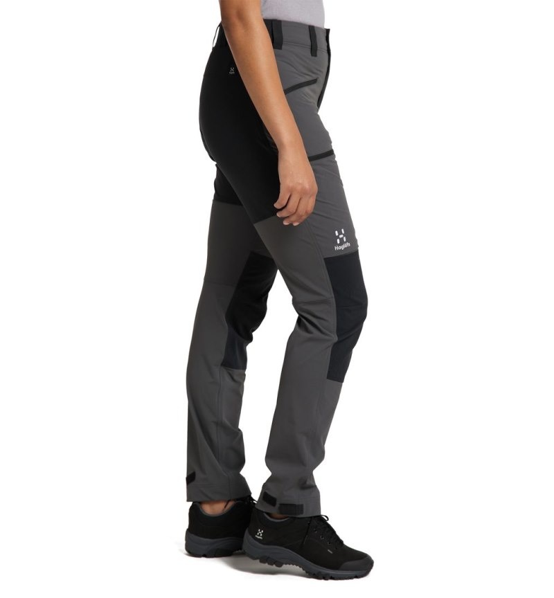 Women's Haglöfs Mid Standard Pant Hiking Trousers Magnetite / Black Canada | UD58-121