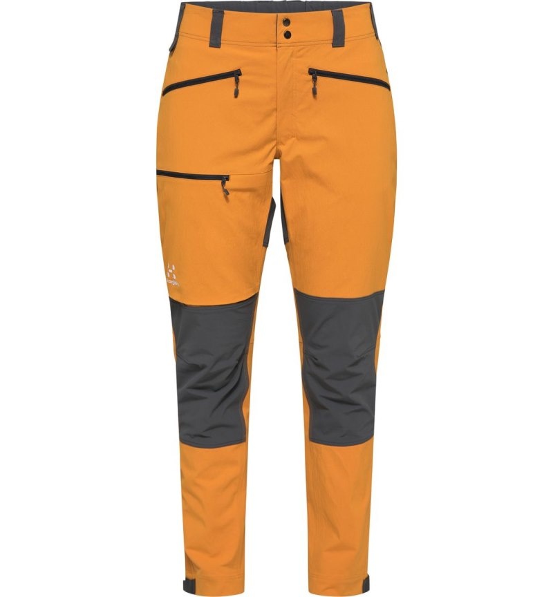 Women's Haglöfs Mid Standard Pant Hiking Trousers Yellow / Magnetite Canada | DZ69-377