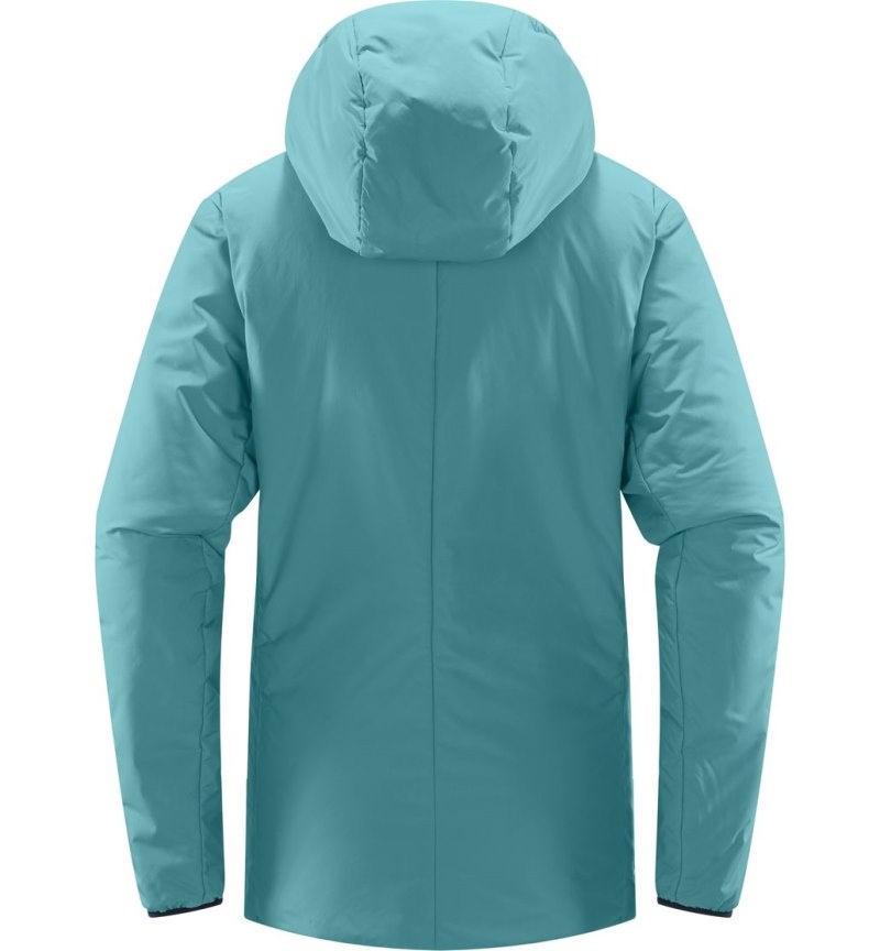 Women's Haglöfs Mimic Silver Hood Insulated Jackets Green Blue Canada | NE32-454