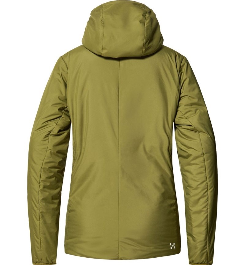 Women's Haglöfs Mimic Silver Hood Insulated Jackets Olive Green Canada | JO78-248