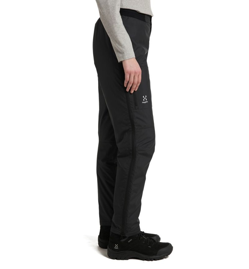 Women's Haglöfs Mimic Silver Pant Lined Trousers Black Canada | FF47-830