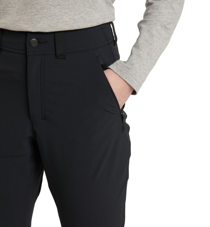 Women's Haglöfs Morän Softshell Slim Pant Softshell Trousers Black Canada | SP98-054