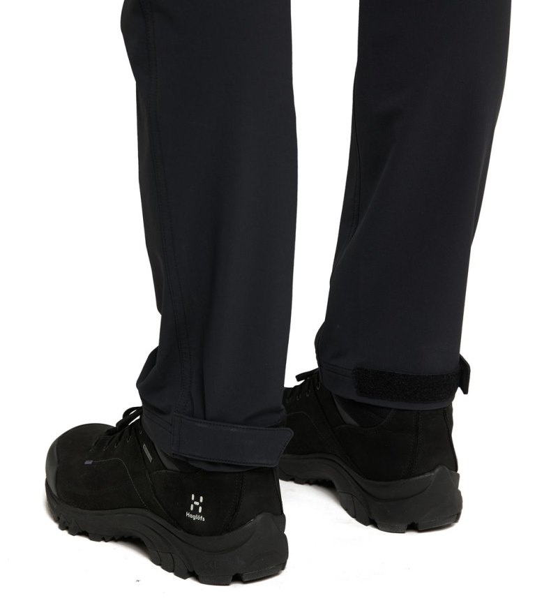 Women's Haglöfs Morän Softshell Standard Pant Softshell Trousers Black Canada | FV94-357