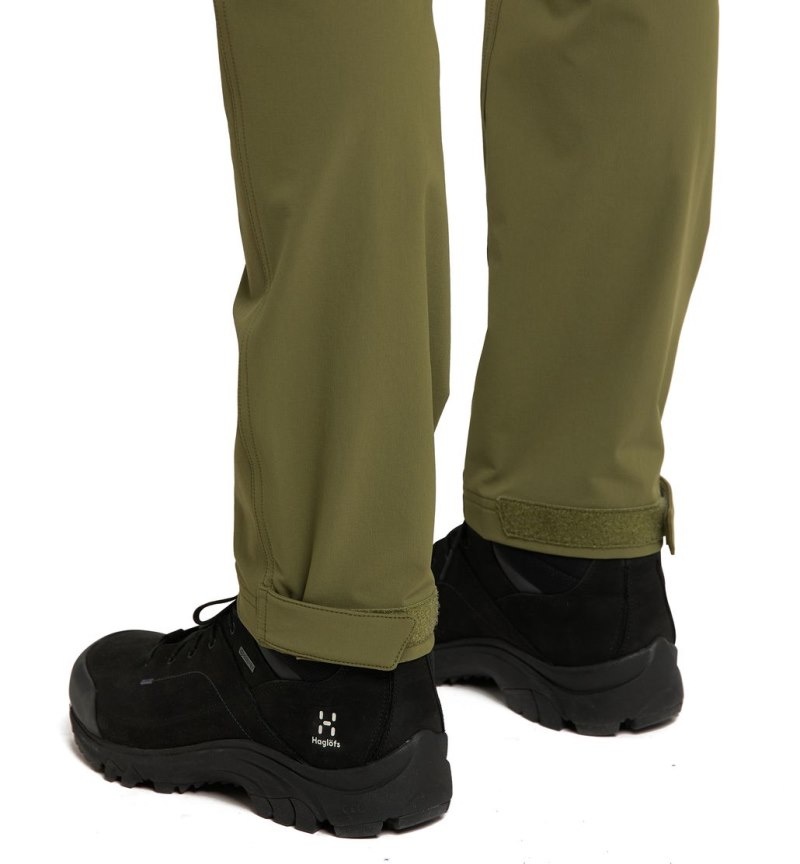 Women's Haglöfs Morän Softshell Standard Pant Softshell Trousers Olive Green Canada | HS34-790