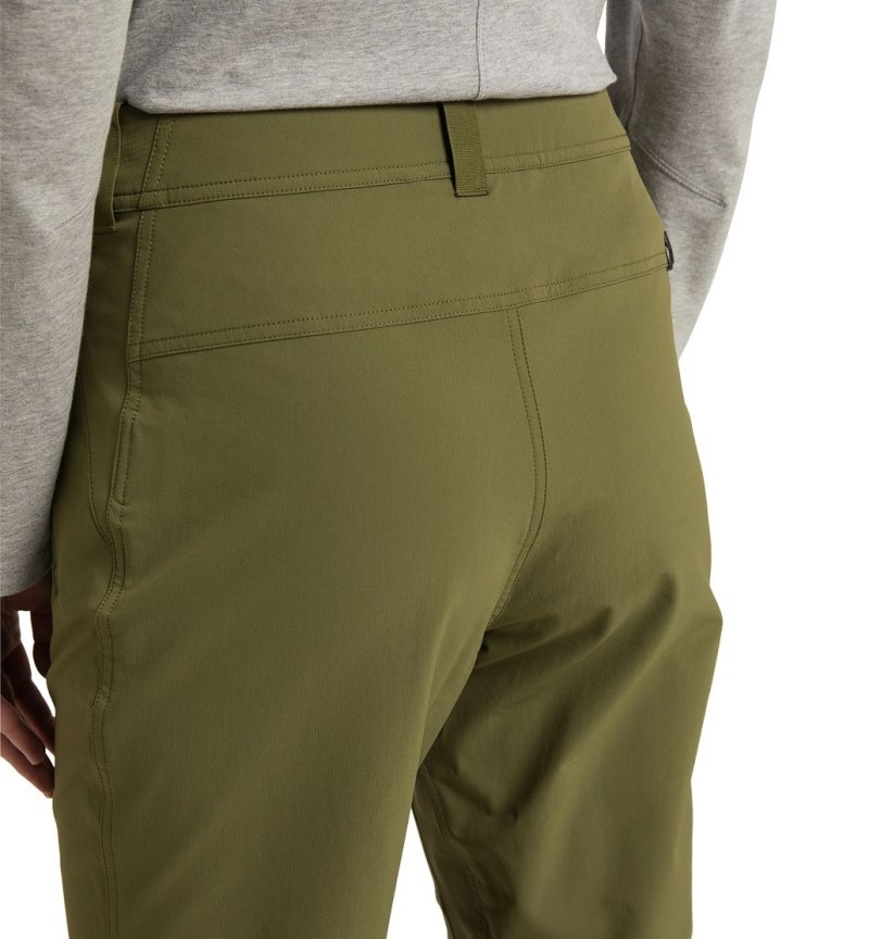 Women's Haglöfs Morän Softshell Standard Pant Softshell Trousers Olive Green Canada | HS34-790