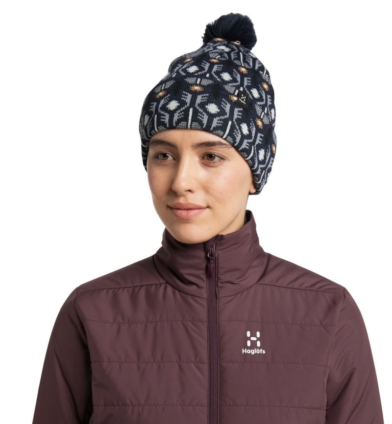 Women's Haglöfs Mountain Jaquard Beanie Beanies Blue Canada | LC43-205