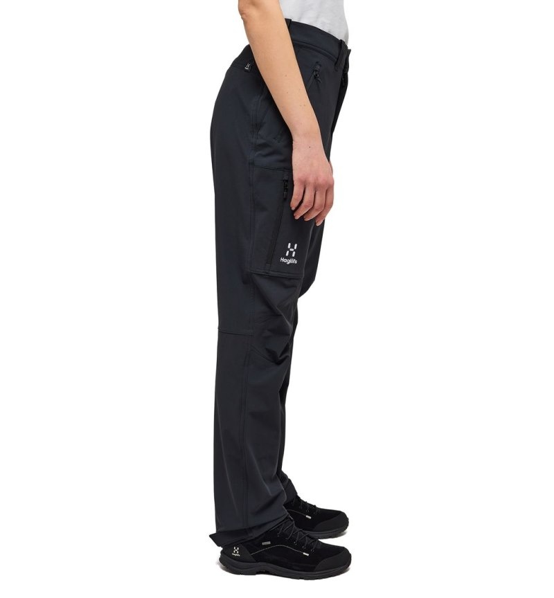 Women's Haglöfs Move Softshell Standard Pant Softshell Trousers Black Canada | IM62-403