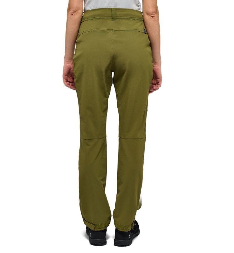 Women's Haglöfs Move Softshell Standard Pant Softshell Trousers Olive Green Canada | EF27-987