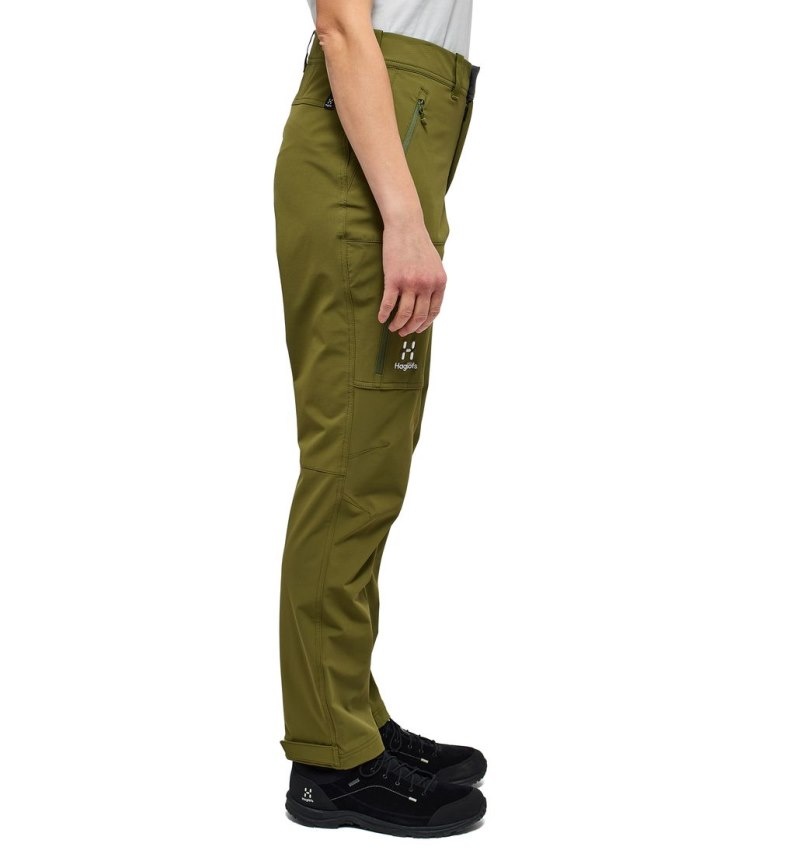 Women's Haglöfs Move Softshell Standard Pant Softshell Trousers Olive Green Canada | EF27-987