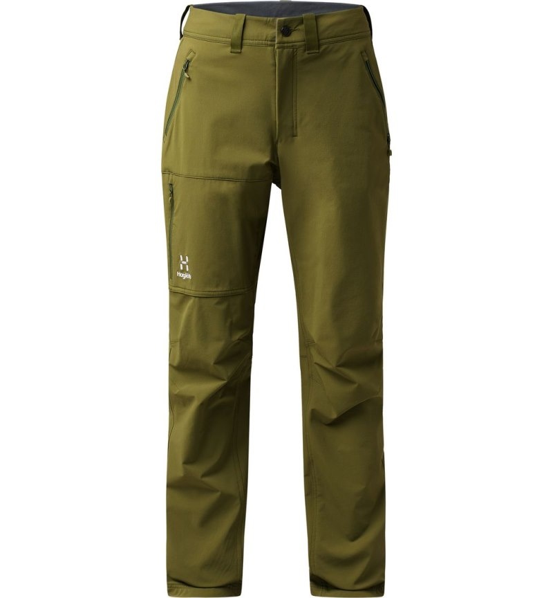 Women's Haglöfs Move Softshell Standard Pant Softshell Trousers Olive Green Canada | EF27-987