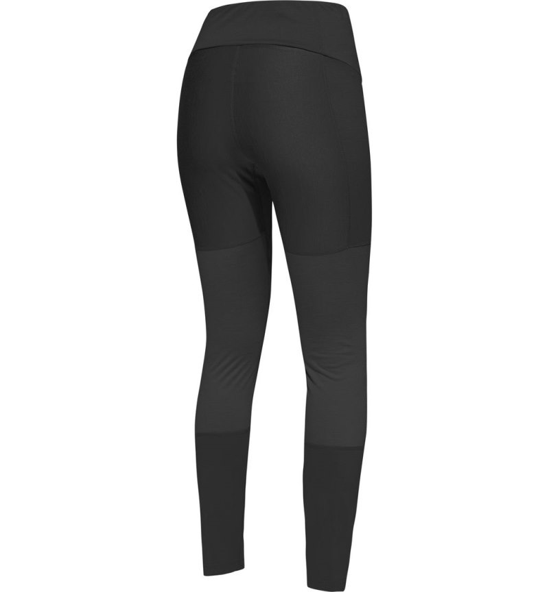 Women's Haglöfs Natural Blend Tech Long Johns Tights Black Canada | BM58-849