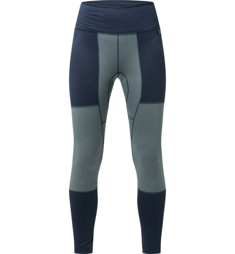 Women's Haglöfs Natural Blend Tech Long Johns Tights Blue / Blue Canada | EF39-678