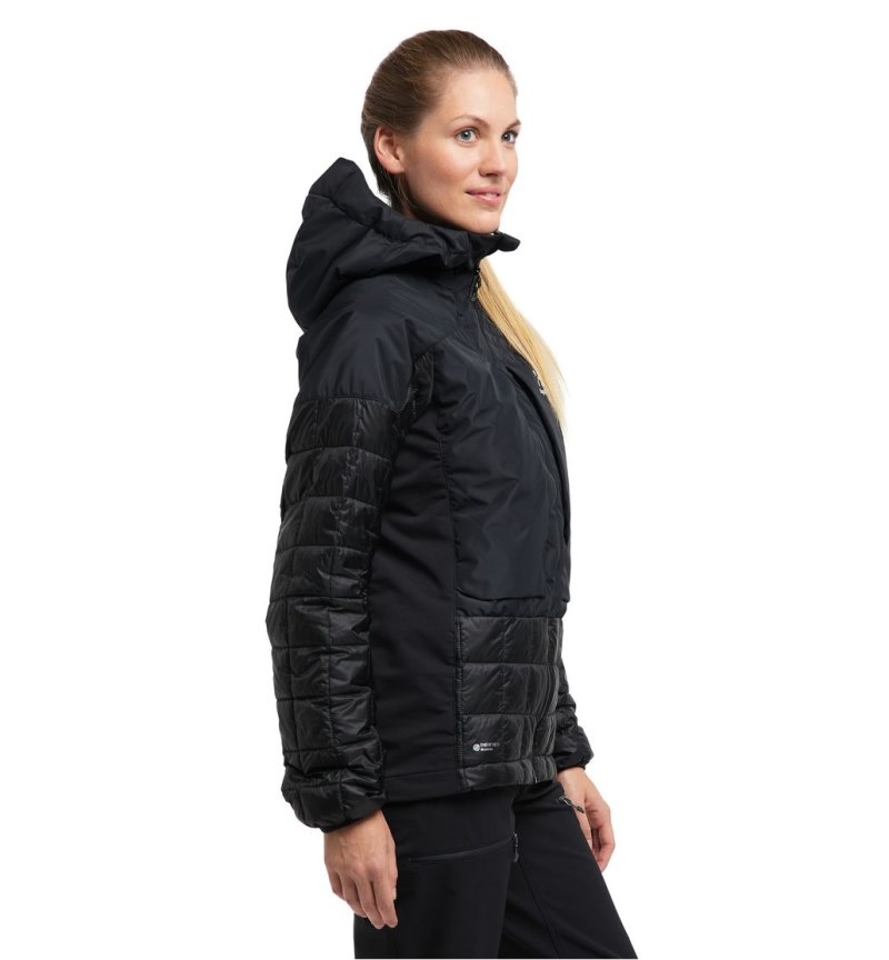 Women's Haglöfs Nordic Mimic Hood Insulated Jackets Black Canada | XV21-806