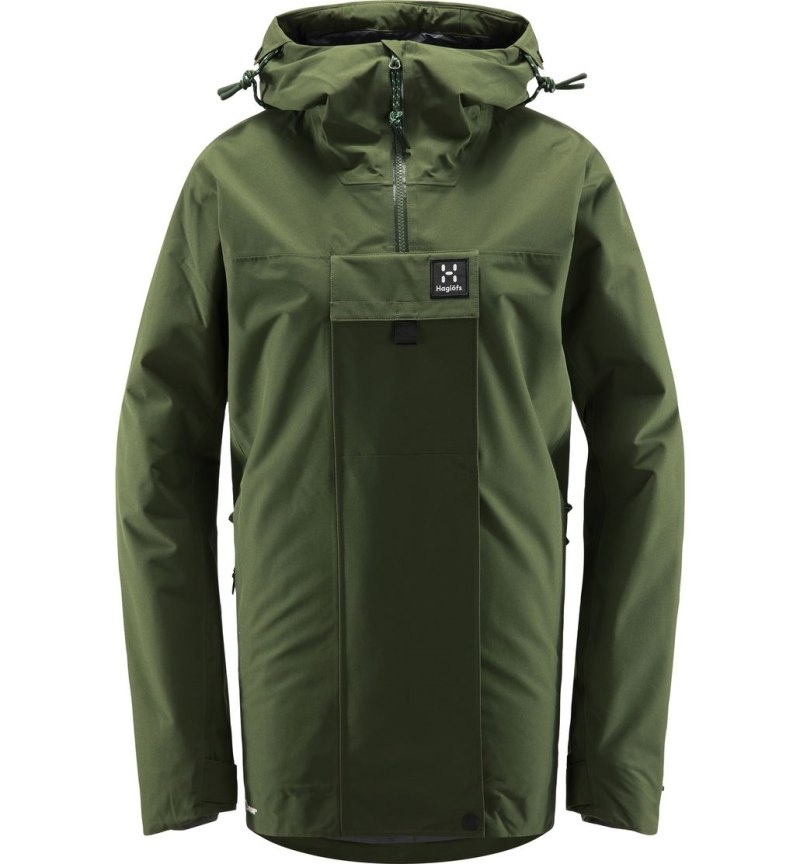 Women's Haglöfs Orsa Parka Windbreaker Green Canada | MV69-705