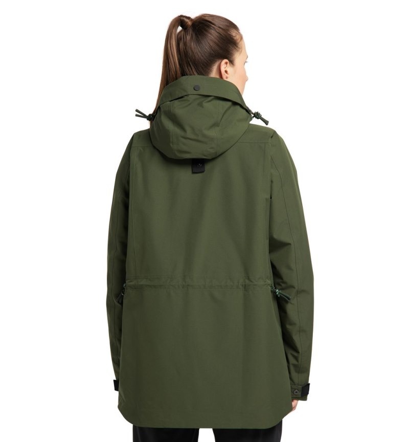 Women\'s Haglöfs Orsa Parka Windbreaker Green Canada | MV69-705