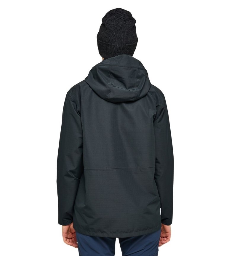 Women's Haglöfs Porfyr Proof Jacket Windbreaker Black Canada | YA61-787