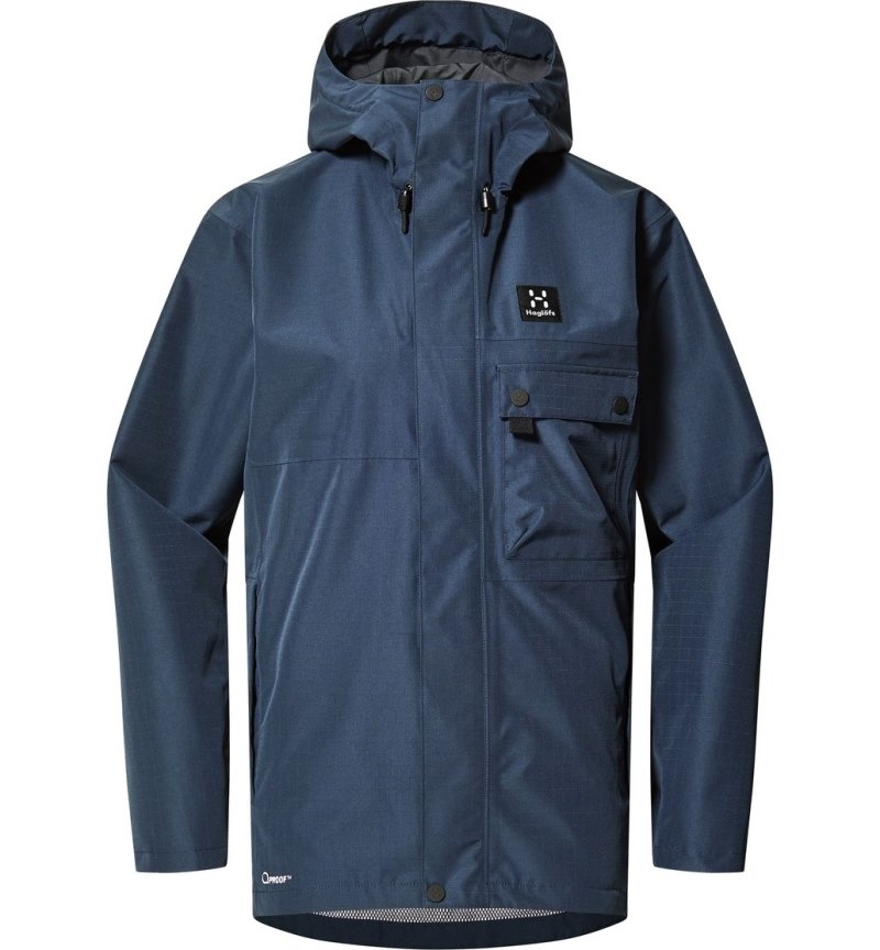 Women's Haglöfs Porfyr Proof Jacket Windbreaker Blue Canada | LC00-508