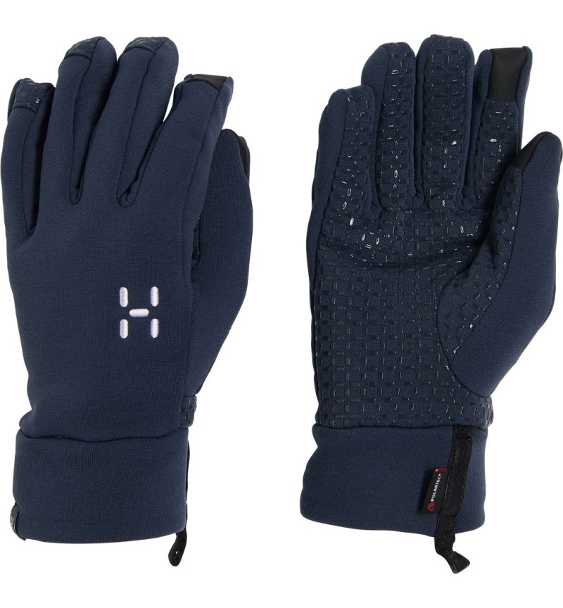 Women's Haglöfs Power Stretch Grip Glove Gloves Blue Canada | GK80-207