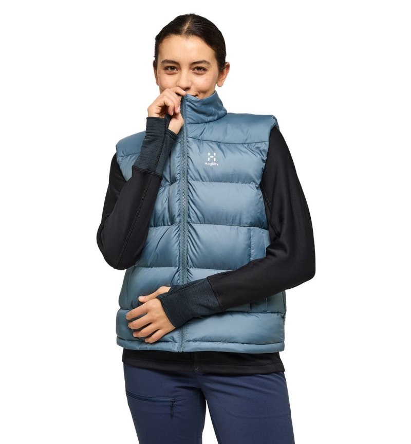 Women's Haglöfs Puffy Mimic Vest Insulated Jackets Blue Canada | AP35-960