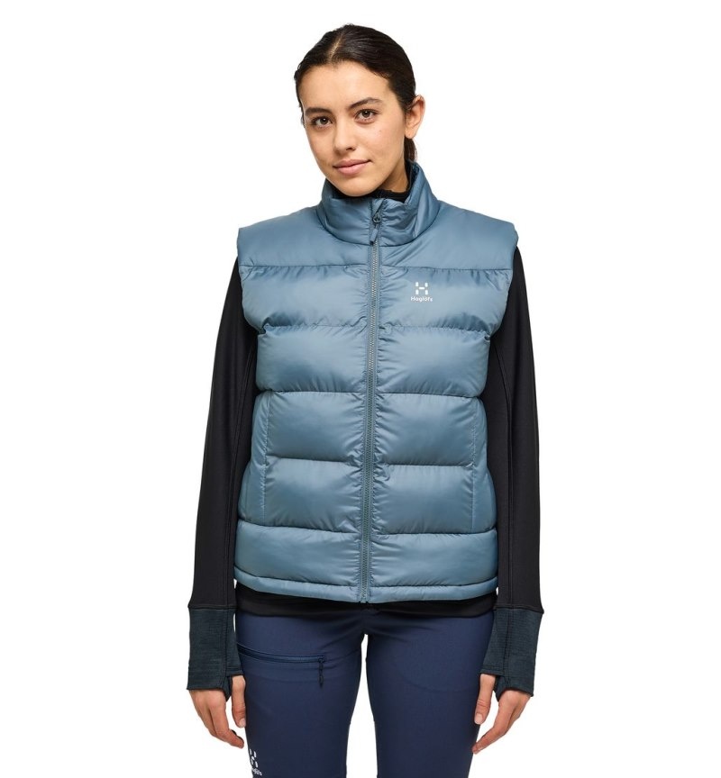 Women\'s Haglöfs Puffy Mimic Vest Insulated Jackets Blue Canada | AP35-960