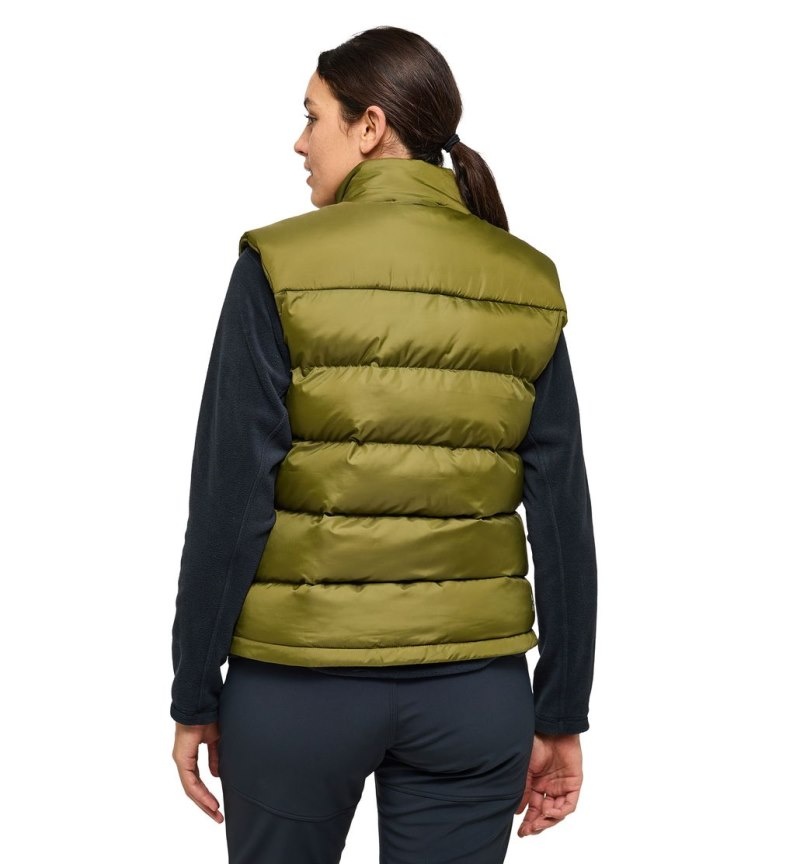 Women's Haglöfs Puffy Mimic Vest Insulated Jackets Olive Green Canada | YL08-447