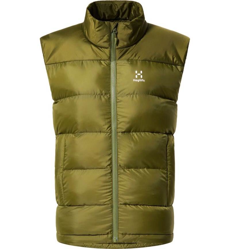 Women's Haglöfs Puffy Mimic Vest Insulated Jackets Olive Green Canada | YL08-447