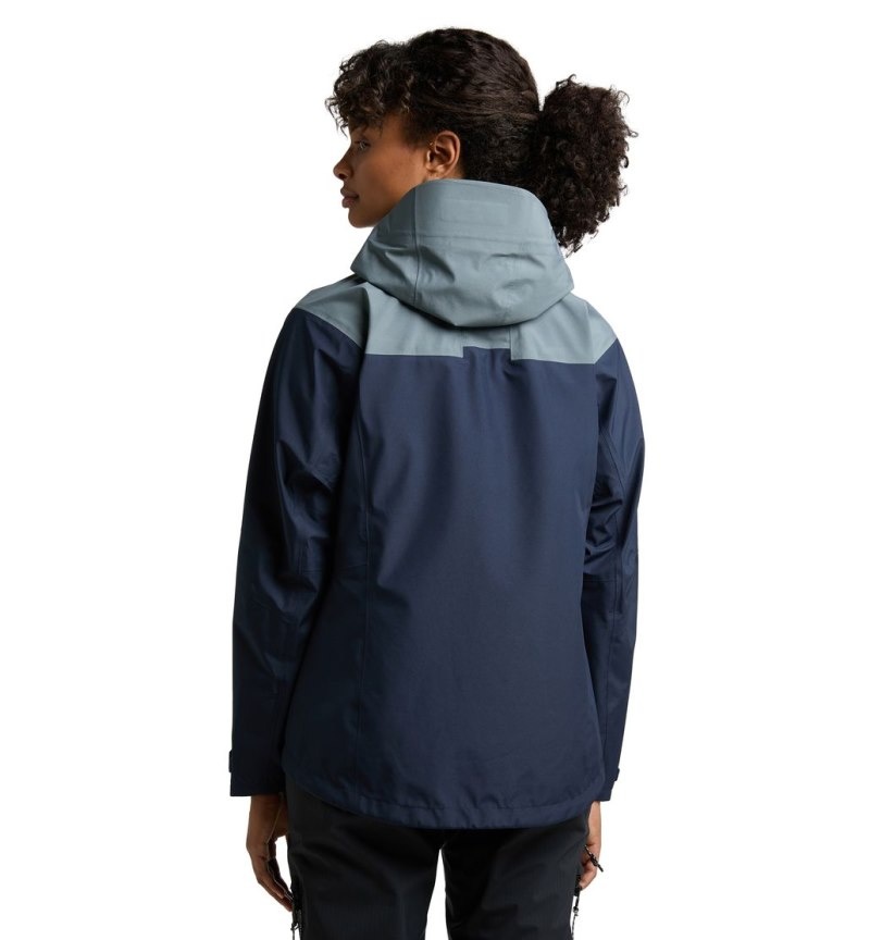 Women's Haglöfs ROC Flash GTX Jacket Windbreaker Blue / Blue Canada | NI85-319