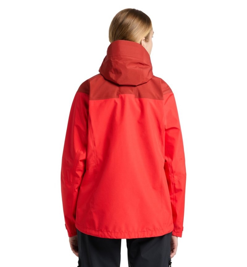 Women's Haglöfs ROC Flash GTX Jacket Windbreaker Red / Corrosion Canada | YT14-266