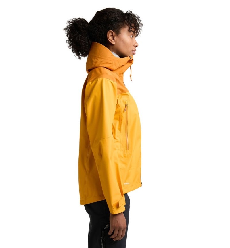 Women's Haglöfs ROC Flash GTX Jacket Windbreaker Yellow / Yellow Canada | CF15-986