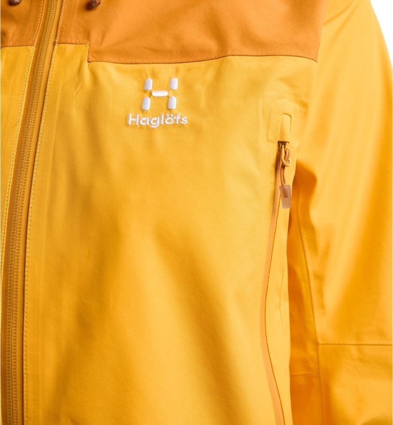 Women's Haglöfs ROC Flash GTX Jacket Windbreaker Yellow / Yellow Canada | CF15-986