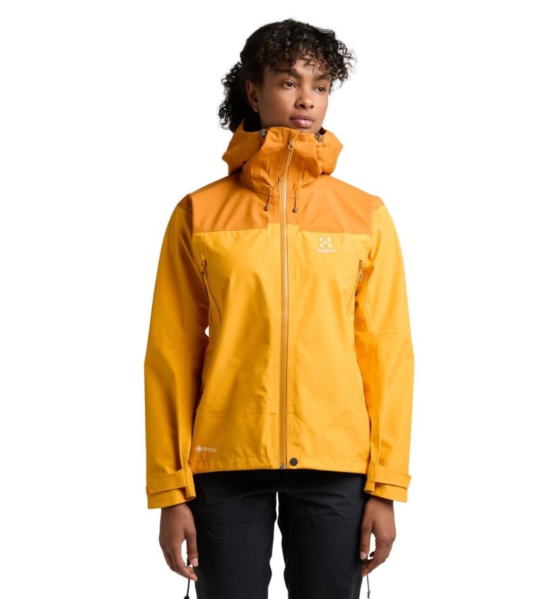 Women\'s Haglöfs ROC Flash GTX Jacket Windbreaker Yellow / Yellow Canada | CF15-986