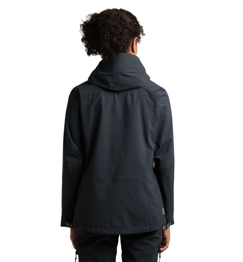 Women's Haglöfs ROC Mono Proof Jacket Windbreaker Black Canada | LU83-241