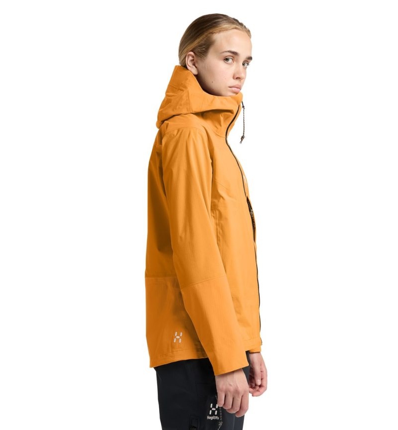 Women's Haglöfs ROC Mono Proof Jacket Windbreaker Yellow Canada | JT40-615