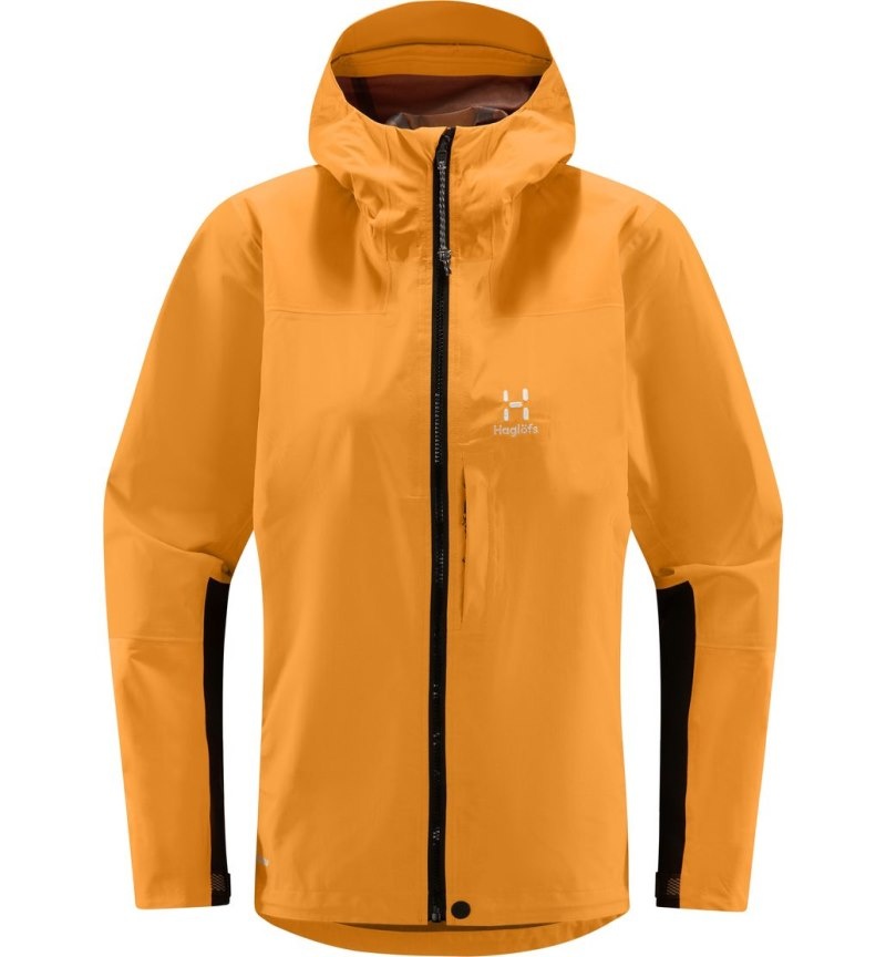 Women's Haglöfs ROC Mono Proof Jacket Windbreaker Yellow Canada | JT40-615