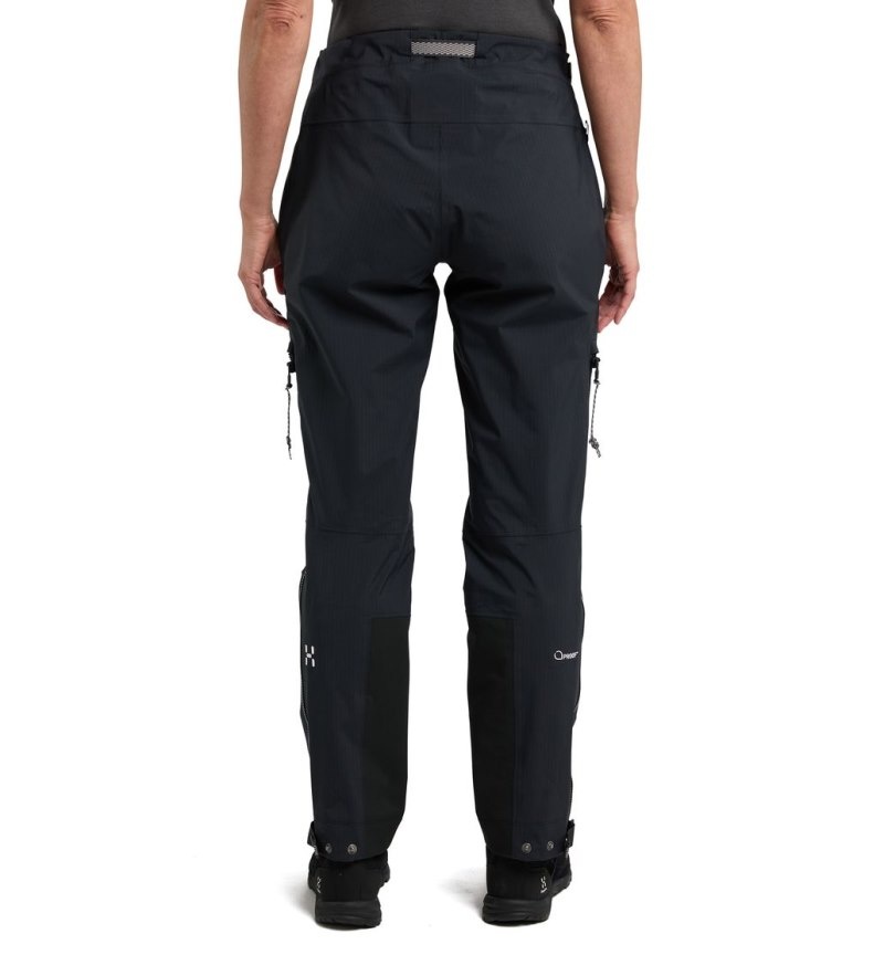 Women's Haglöfs ROC Mono Proof Pant Waterproof Trousers Black Canada | NP63-526