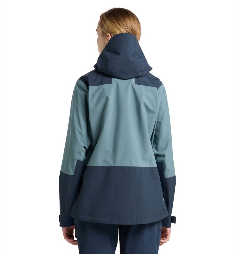 Women's Haglöfs ROC Sloper Proof Jacket Windbreaker Blue / Blue Canada | IL51-888