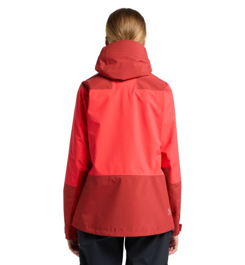 Women's Haglöfs ROC Sloper Proof Jacket Windbreaker Red / Corrosion Canada | DW81-952