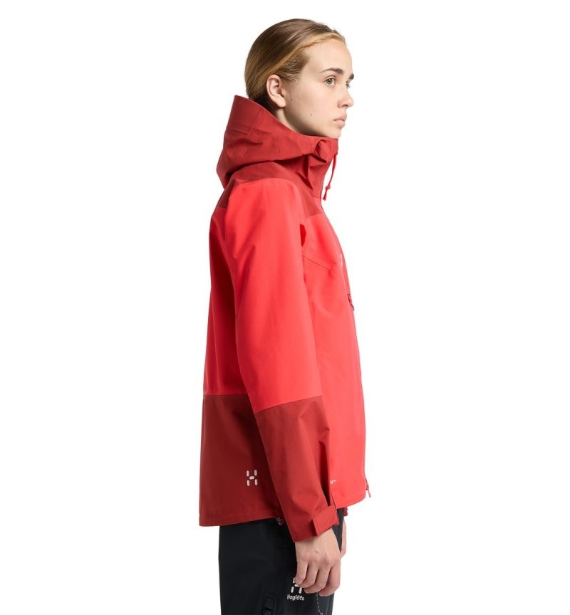 Women's Haglöfs ROC Sloper Proof Jacket Windbreaker Red / Corrosion Canada | DW81-952