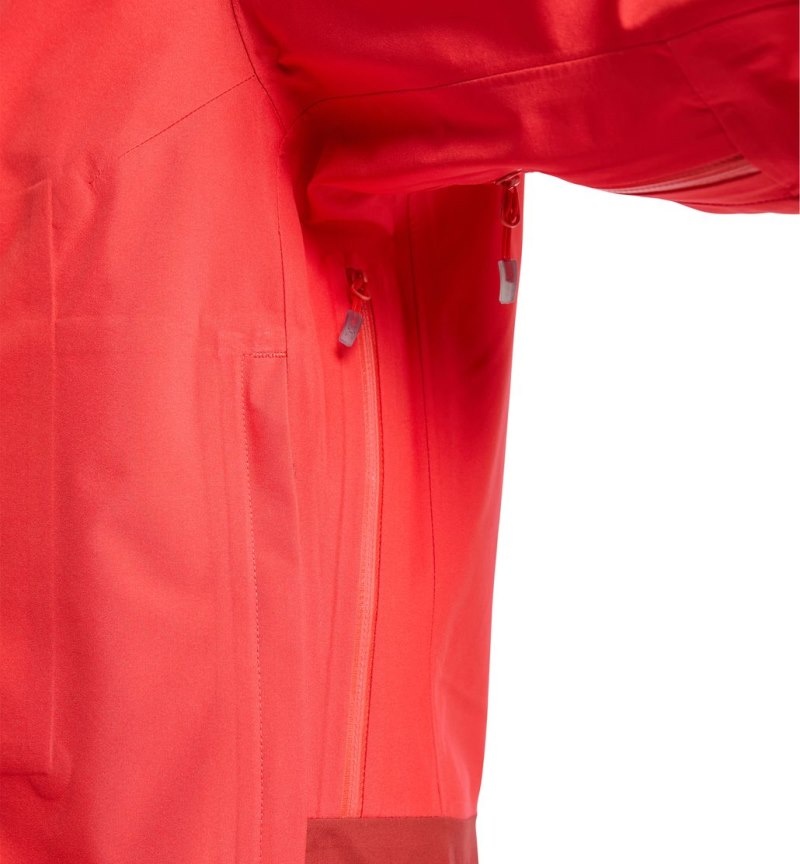 Women's Haglöfs ROC Sloper Proof Jacket Windbreaker Red / Corrosion Canada | DW81-952