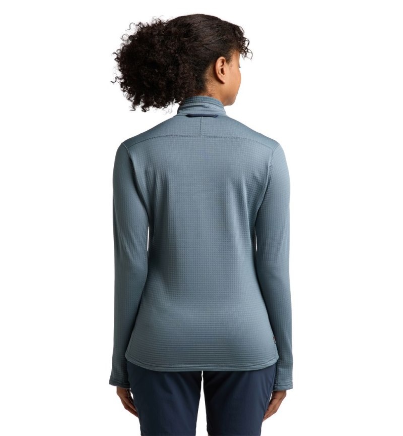 Women's Haglöfs ROC Spitz Mid Jacket Fleece Jackets Blue Canada | LU05-496