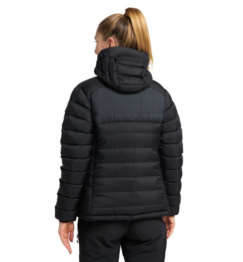 Women's Haglöfs Reliable Down Hood Insulated Jackets Black Canada | PN42-848