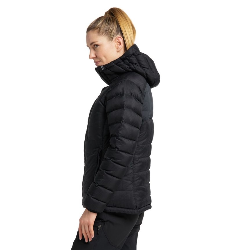 Women's Haglöfs Reliable Down Hood Insulated Jackets Black Canada | PN42-848